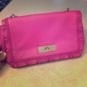 Hot pink Kate Spade ruffle bag